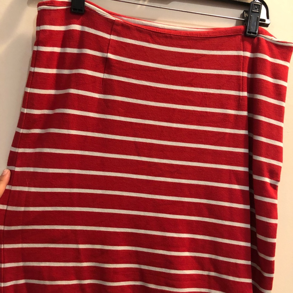 Banana Republic Red & White Skirt
